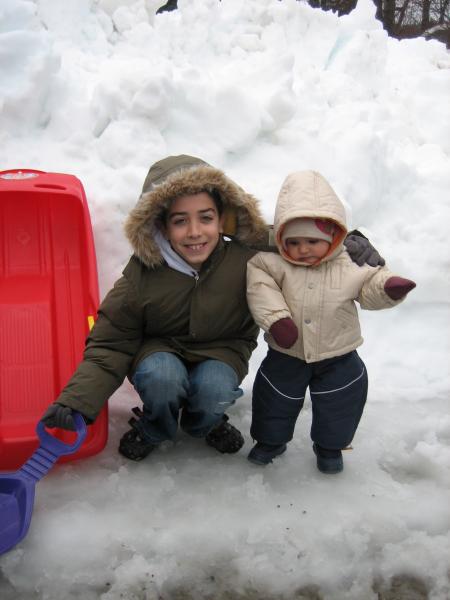 A la neige avec Antonio