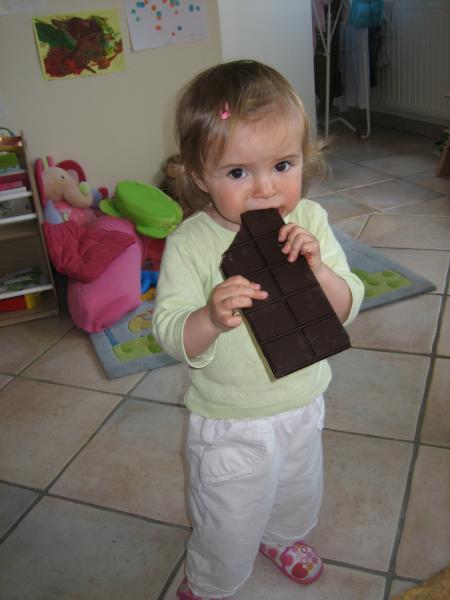 Chocolat  � pleine dents
